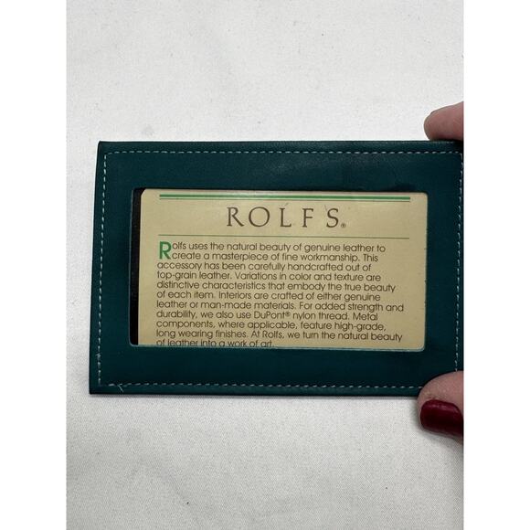 Rolfs Ladies Weekender Wallet Women Green Leather Travel Trip Small Money Credit - Picture 2 of 8